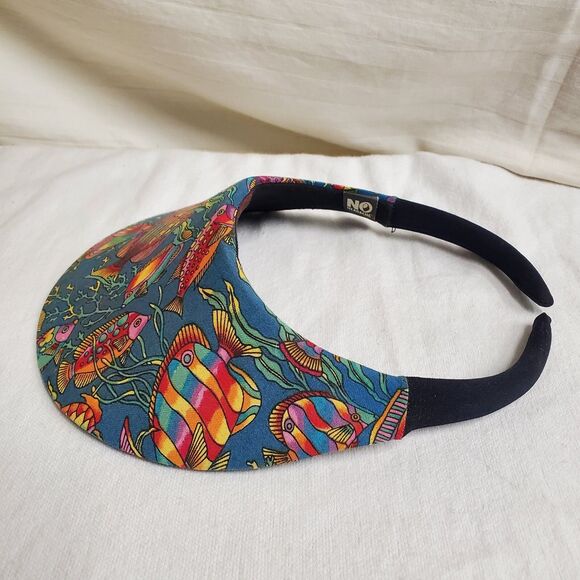 No Headache Womens Golf Visor Fish Hat Bright Sporty Beach Pool Sun - Picture 4 of 7